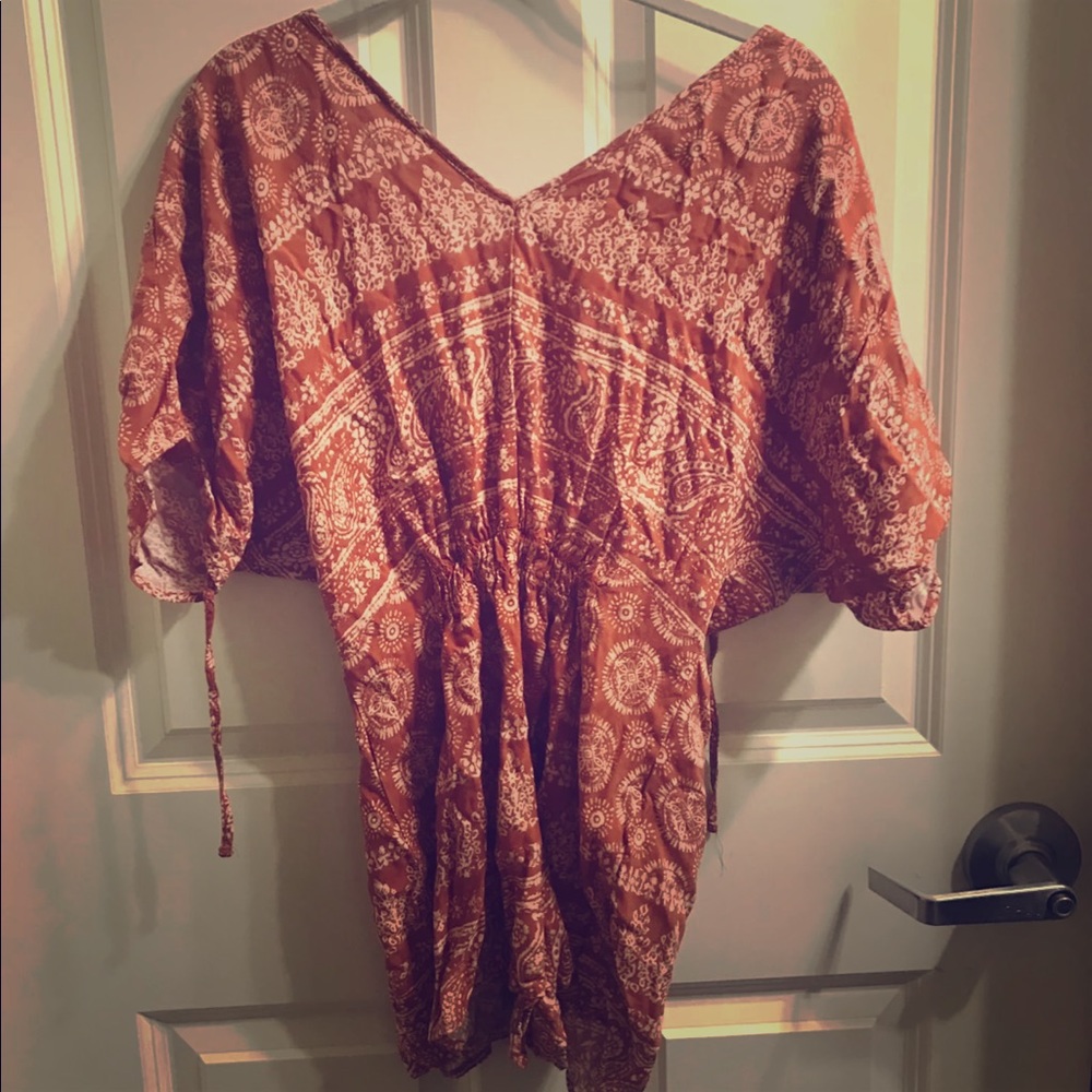 Burnt orange mandala romper